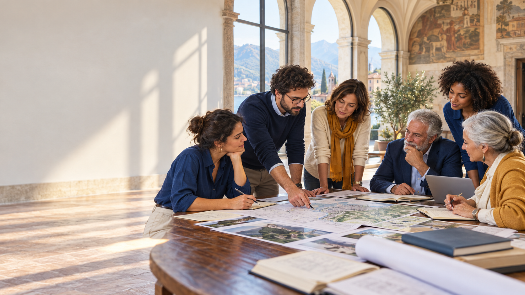 Persone impegnate nella progettazione di iniziative per la comunità
